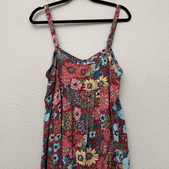 Natural Life Dress Women's Size XL Sleeveless Floral Print Button Front Boho - Picture 10 of 15
